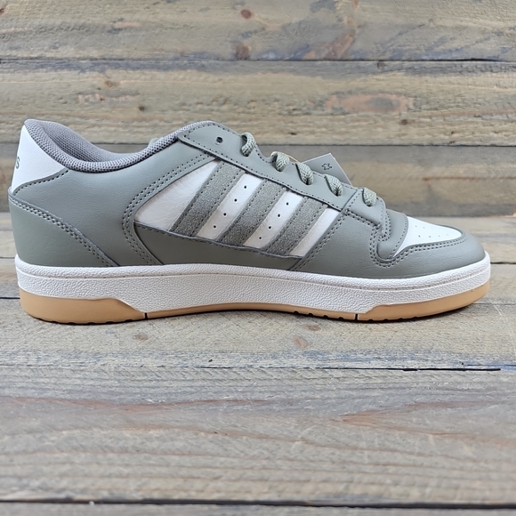 Adidas Men's Break Start Sportswear Athletic Shoes Green Pebble Chalk White - Picture 8 of 10